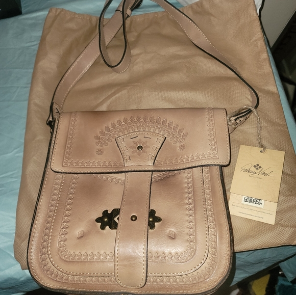 Patricia Nash Tooled Flap Tursi (Sand) Crossbody - Picture 5 of 6